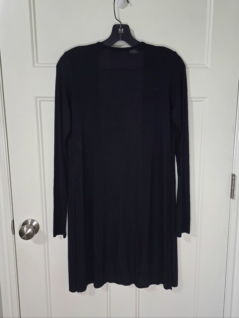 Joah Brown Luna Side Slit Black Rib Knit Cardigan Long Sleeve Women's S/M - Picture 4 of 9